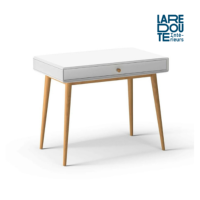 Vaja bureau 1 tiroir blanc pied en pin