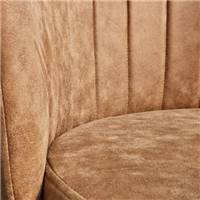 Emma fauteuil de table en tissu marron