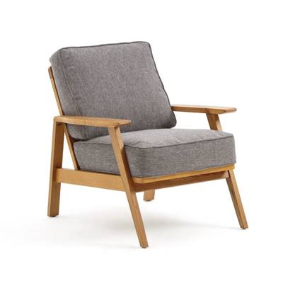 Hermann fauteuil vintage gris chiné