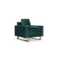 Felicie fauteuil velours vert et métal dorés