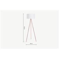 Frances lampadaire tripode cuivre