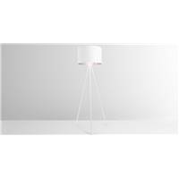 Tris lampadaire blanc mat et argent