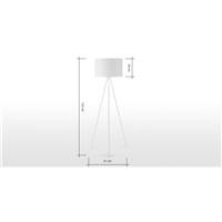 Tris lampadaire blanc mat et argent