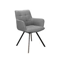 Funky fauteuil de table en tissu gris