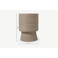 Hadid cache-pot naturel gris
