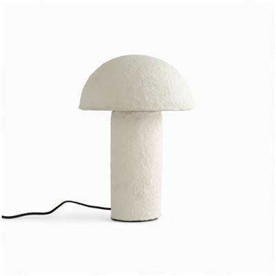 Lesina lampe champignon en papier maché blanc