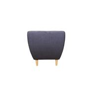 Ember fauteuil noir et pieds en bois