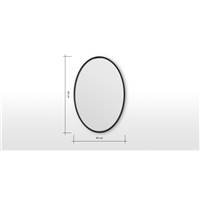 Bex miroir ovale verni noir