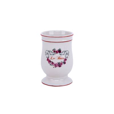 Gobelet coeur ruban roses
