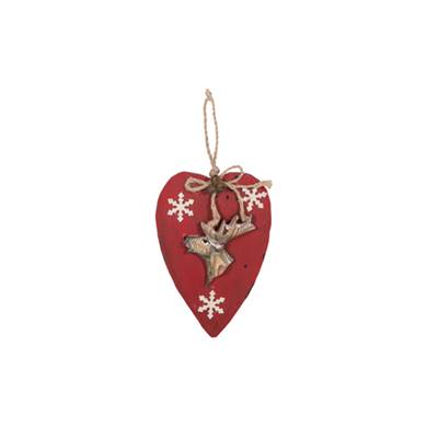 Coeur rouge cerf /grelot