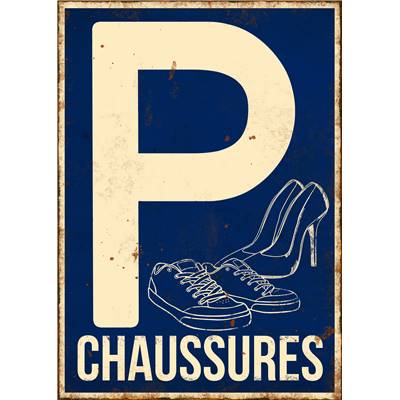 Plaque "Parking chaussures" 21 x 15 cm