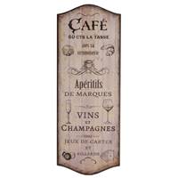 Panneau Café/Apéritifs/Vins 30 x 80 cm