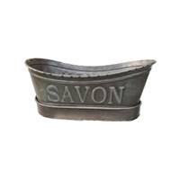 Baignoire porte savon couleur zinc
