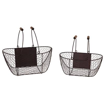 Set de 2 paniers "Chocolat"