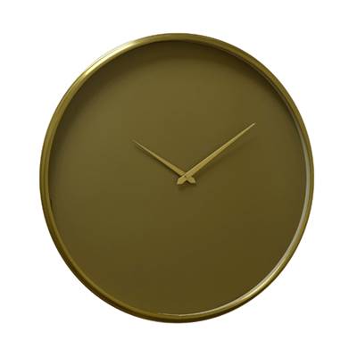 Pendule fond ocre Ø51cm
