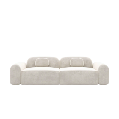 Buccana canapé 2 places en velours crème