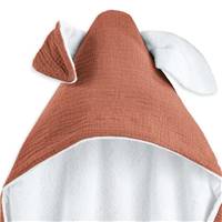 Stéphanie cape de bain coton terre de sienne 100x100