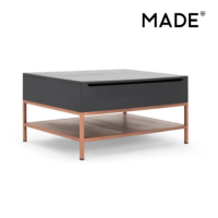 Lomond table basse bois de manguier gris et cuivre