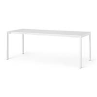 Swift table à rallonge bois et métal fini blanc mat