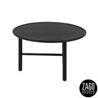Tempo table basse ronde en chêne noir 3 pieds