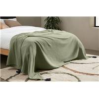 Eira couvre-lit vert olive clair 150x200