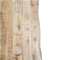Kanate table à manger 200cm bois de manguier et métal noir bords irréguliers