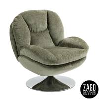 Topi fauteuil pivotant tissu texturé kaki