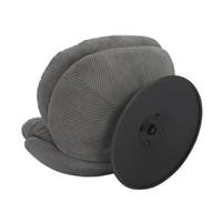 Topi fauteuil pivotant velours côtelé gris