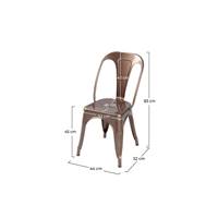 Lix chaise en métal cuivré