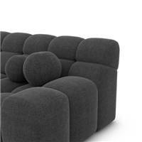 Boon canapé 5 places en tissu texturé gris anthracite