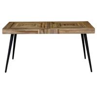 Woody table rectangulaire en teck et métal L150