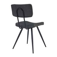 Birmingham chaise rembourrée en cuir synthétique gris et noir