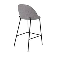 Mathi chaise de bar en tissu chiné gris foncé H66