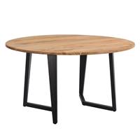 Zora table ronde en bois d'acacia et métal ø140