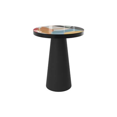 Gela table d'appoint en métal multicolore et noir