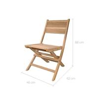 Isser chaise de jardin pliante en teck