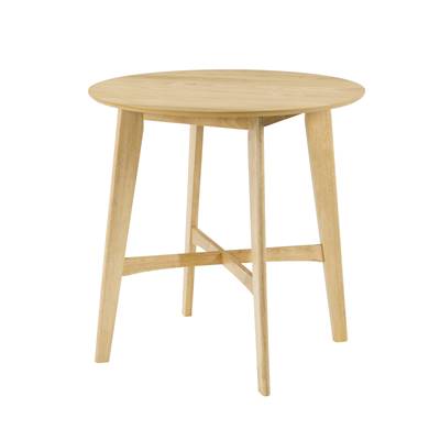 Bary table haute ronde en bois clair 4 personnes
