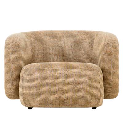 Vico fauteuil en tissu tweed jaune miami