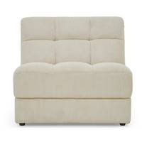 Martina module fauteuil pour canapé en tissu côtelé beige
