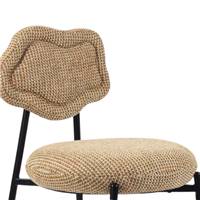 Amago tabouret de bar en tissu tweed jaune miami H71