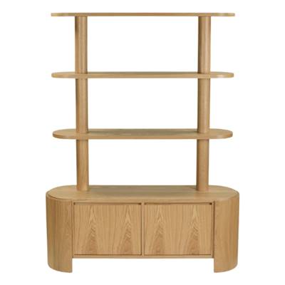 Epic étagère bibliothèque en bois de frêne blond