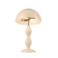 Odete lampe de table style champignon beige satiné