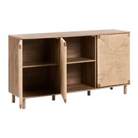 Bella buffet 3 portes bois et corde H75cm