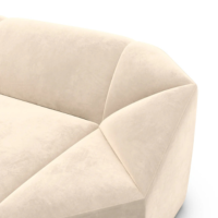 Mosna fauteuil 1 place en velours crème