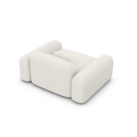 Buccana fauteuil en tissu texturé blanc