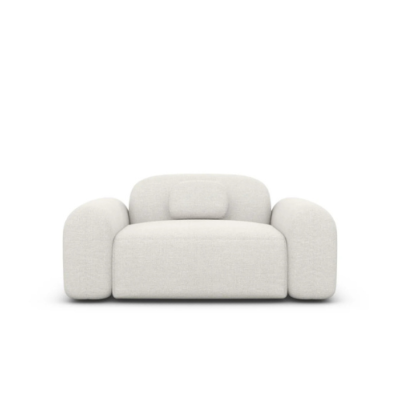 Buccana fauteuil en tissu texturé blanc
