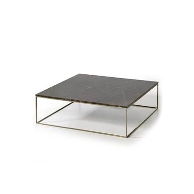 Helix table basse effet laiton vieilli