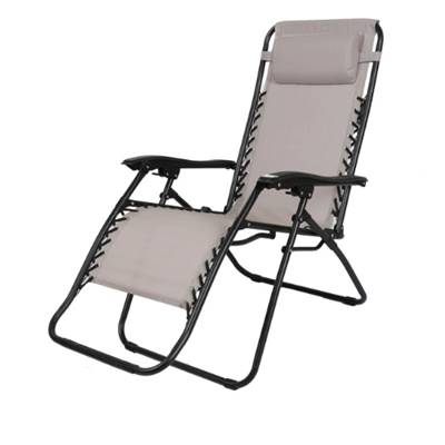 Le Playa fauteuil relax toile polyester enduit PVC taupe inclinable