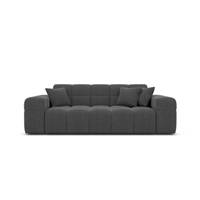 Lodce canapé 2 places en tissu texturé gris anthracite