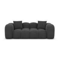 Cotton canapé 2 places en tissu texturé anthracite